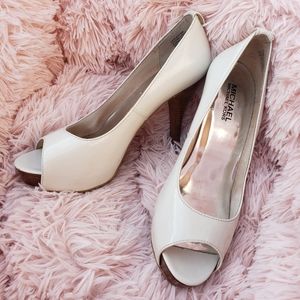 Michael Kors White High Heels Size 8